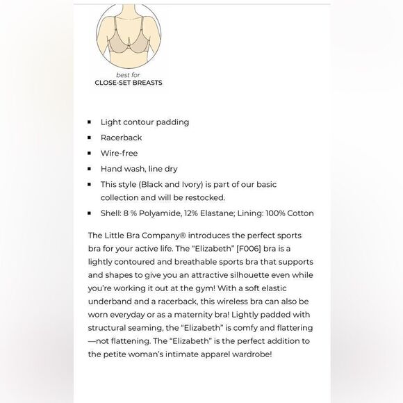 The Little Bra Company NWT Elizabeth Bra Size 28A Racerback Bra in Pink Petal - Picture 4 of 13